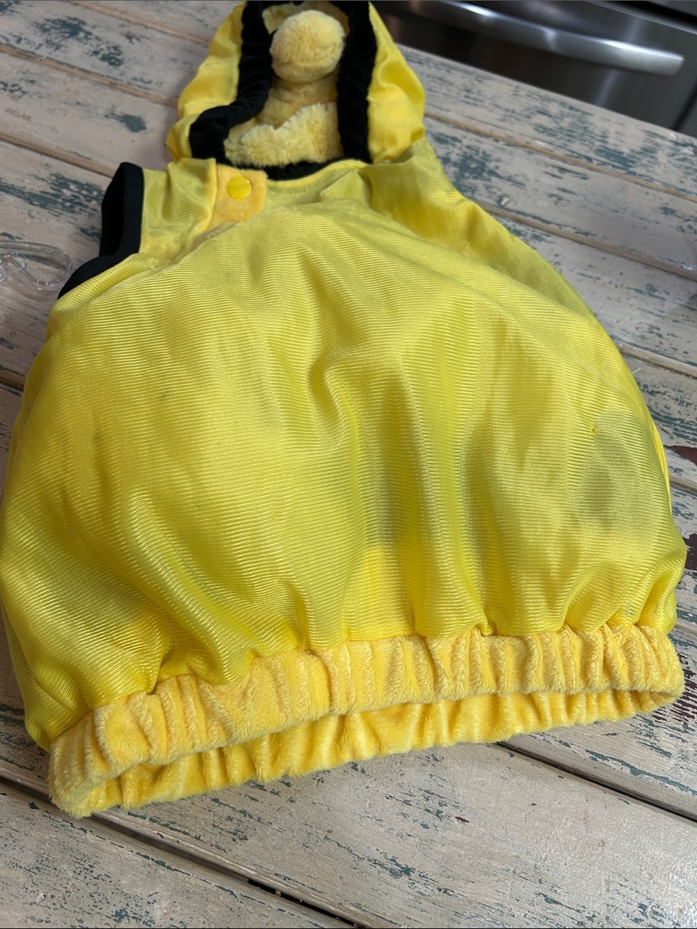 Infant Plush Yellow & Black Bumblebee Costume with Wings Size 6-12 Months - Picture 7 of 9